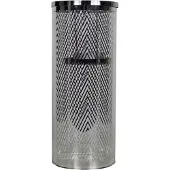 Mars & More *windlicht cilinder zilver visgraat breed medium 30cm*