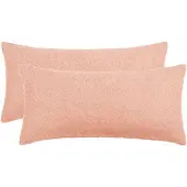 vidaXL Kussensloop 2 st HEERLEN Roze 40 x 80 cm Bouclé