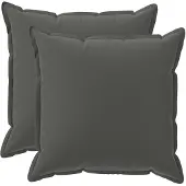 vidaXL Kussensloop 2 st HOUTEN Antraciet 60 x 60 cm Polyester