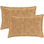 vidaXL Kussensloop 2 st HOUTEN Taupe 50 x 70 cm Nep Konijnenbont