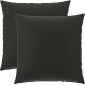vidaXL Kussensloop 2 st HEERLEN Zwart 80 x 80 cm Polyester