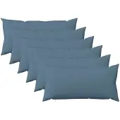 vidaXL Kussensloop 6 st HEERLEN Jeans Blauw 40 x 70 cm Stof