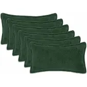 vidaXL Kussensloop 6 st HOUTEN Donkergroen 40 x 70 cm Bouclé