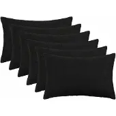 vidaXL Kussensloop 6 st HEERLEN Zwart 30 x 50 cm Bouclé