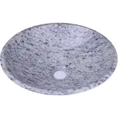 Merkloos Ronde Natuurlijke Steen Wastafel Ø34 cm met Drain