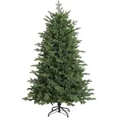 vidaXL Kunstmatige Hinged Kerstboom 210 cm PVC en Metaal Groen