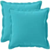 vidaXL Kussensloop 2 st HOUTEN Turquoise 30 x 30 cm Polyester