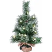 Solight kerstboom, 45 cm, 15 LED's, 3x AA-batterijen, IP44, timer, model 1V238