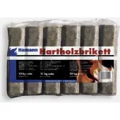 Hamann Hardhoutbriketten achthoekig met gat 12 stuks - 10 kg.