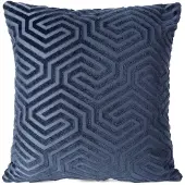 Eurofirany Dekoratieve Kussensloop Inga 40x40cm - Navy Blauw Met Geometrisch Patroon