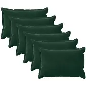 vidaXL Kussensloop 6 st HOUTEN Donkergroen 30 x 50 cm Fluweel