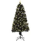 Luca Lighting Mercury Kunstkerstboom met Fiber Optic LED-Verlichting - H150 x Ø65 cm - Groen