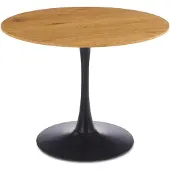 Idimex Eettafel LOIRE, rond, 100 cm, met tafelblad van MDF - eikenlook