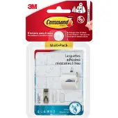 3M Command bevestigingsstrips, 8 large, 4 medium, 4 small, transparant, waterbestendig, blister van 16 stuks