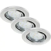 DI-KA Inbouwspots Briloner Prisma LED, set van 3, inbouwlamp, plafondlamp, aluminium, 7225-039
