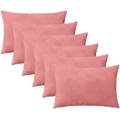 vidaXL Kussensloop 6 st HEERLEN Roze 50 x 80 cm fluweel