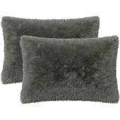 vidaXL Kussen 2 st HEERLEN Lichtgroen 50 x 75 cm PV Fleece