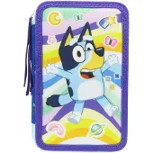 Merkloos Etui, middelgroot, meerkleurig, voor school