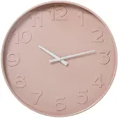 Dripio Wandklok van acryl met frame, roze, 30x4x30 cm