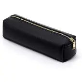 Merkloos Pennenhouder 20.5x6x6 cm, zwart, PU, voor school