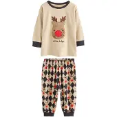 Next - Jongens - Kerstpyjama - Crème
