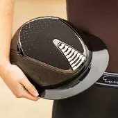 QHP Paardrijcap Memphis Polo Visor Zwart