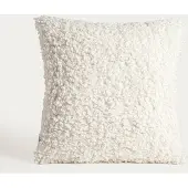 Homla | Kussensloop | SOLANO | wit, van bouclé stof met lussentextuur | 45x45 cm | 782831