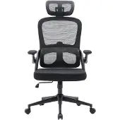 Sihoo M102C Ergonomische Bureaustoel - Verstelbare Hoogte/Lendensteun - Inklapbare Armleuningen - Breed Zitkussen - GS/BIFMA Gecertificeerd - Kantoor/Thuis/Gaming - Zwart
