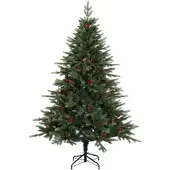 vidaXL Kunstmatige Hinged Kerstboom 120 cm PVC en Metalen Groen