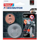 TESA Powerbutton haakje Classic, rvs, rond
