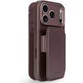 Decoded 2 in 1 Leather Detachable Wallet MagSafe voor de Apple iPhone 18 Pro / 17 Pro - Chocolate Brown