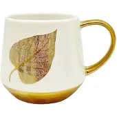 Odelo Porseleinen Mok met Gouden Bladmotief - 460ml - Cadeau
