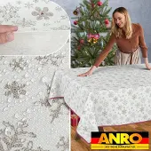 ANRO Tafelkleed Sneeuwvlokken Meerkleurig 180x140cm Met sierband Afwasbaar Waterafstotend