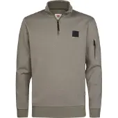 Petrol Industries - Heren Utility sweater met ritskraag steelhall - Groen - Maat XXL