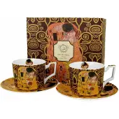 Duo Luxe The Kiss Koffiekopjes met Schotels (2 stuks, 250 ml)
