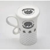Mirpol Porseleinen Mok met Deksel - 300 ml
