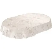 ANRO Tafelkleed Kerst Sneeuwvlokken Beige 240x140cm Met sierband Afwasbaar Waterafstotend