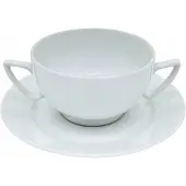 Lubiana Ambasador Bouillonkom 300ml met Schotel 16cm Porselein Vaatwasserbestendig