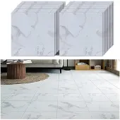 Famanu – Zelfklevende Vinyl Vloertegels Marmer Wit 30cm x 30cm