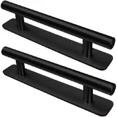 Markenlos – Set van 2 Zelfklevende Meubelhandgrepen RVS 150mm Zwart