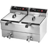 CombiSteel Elektrische Tafelfriteuse 2X8 L - - 7455.1005 - Horeca & Professioneel - Horeca & Professioneel