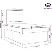 vidaXL Boxspringbed met matras met hoofdeinde Taupe 120 x 200 cm Stof