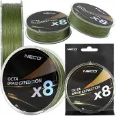 Neco Octa Braid Expedition x8 Vislijn 150m 0,08mm Groen