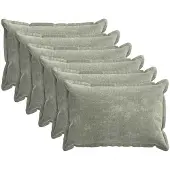 vidaXL Kussensloop 6 st HOUTEN Groen 40 x 60 cm Chenille Stof