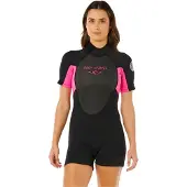 Rip Curl 2026 Dames Omega 2mm Rug Ritssluiting Shorty Wetsuit -