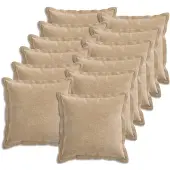 vidaXL Kussensloop 12 st HOUTEN Taupe 40 x 40 cm Chenille Stof