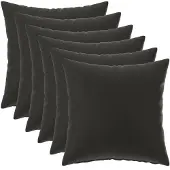 vidaXL Kussensloop 6 st HEERLEN Zwart 30 x 30 cm Polyester