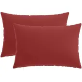 vidaXL Kussensloop 2 st HEERLEN Wijnrood 50 x 75 cm Polyester
