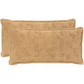 vidaXL Kussensloop 2 st HOUTEN Taupe 40 x 80 cm Nep Konijnenbont