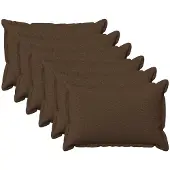 vidaXL Kussen met kussen HOUTEN 6 st Bruin Faux Linnen